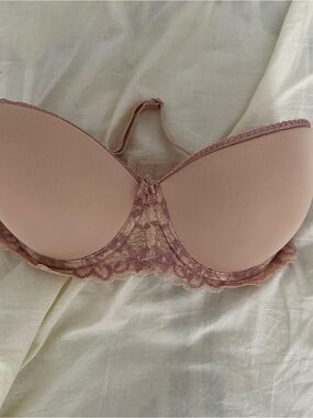 ADORE ME Light Mauve Lace-Trim Push-Up Strapless Multiway Bra 30DD